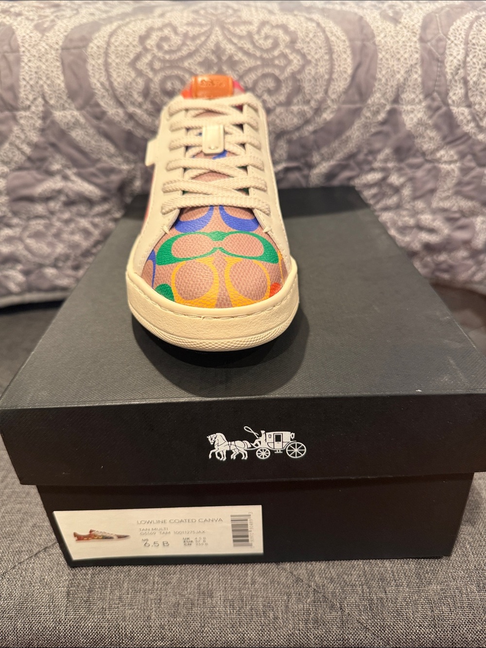Coach Lowline Multicolor Canvas Sneaker - Cream